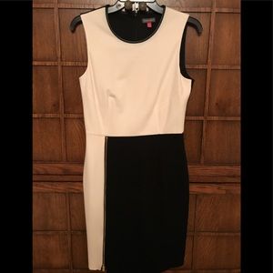 EUC CLASSY CATHERINE MALANDRINO CREAM/BLK DRESS.